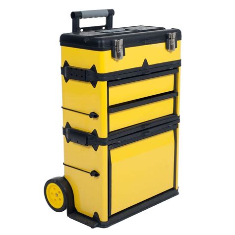 stalwart 22.5 in. rolling stacking portable metal trolley tool box|Amazon.com: Stackable Tool Box.